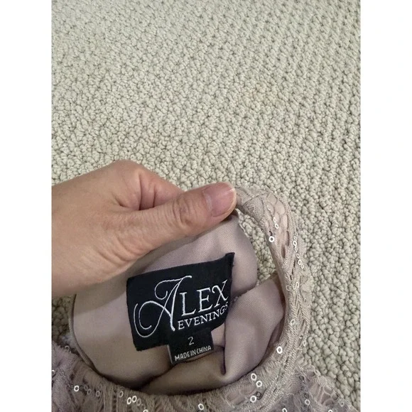 alex evenings women formal long dress size 2 - Picture 4 of 10